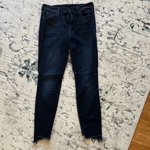 MOTHER Women's Dark Blue Skinny Jeans